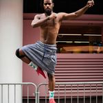 Male athlete focusing on stability movements