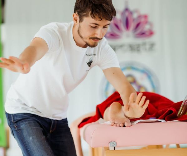 Man standing confidently after successful balance practice session